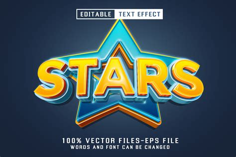 Stars Editable Text Effect Graphic by G design · Creative Fabrica