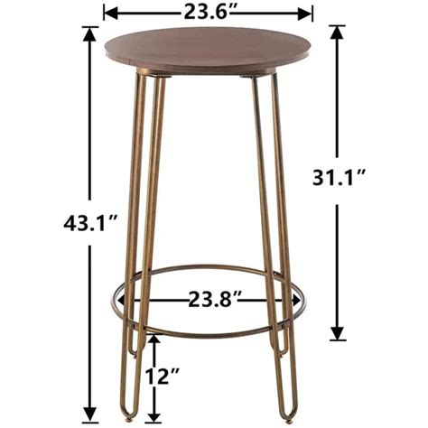 Bar Table: Bar Height 23.8'' Pub Table – Studio GKW
