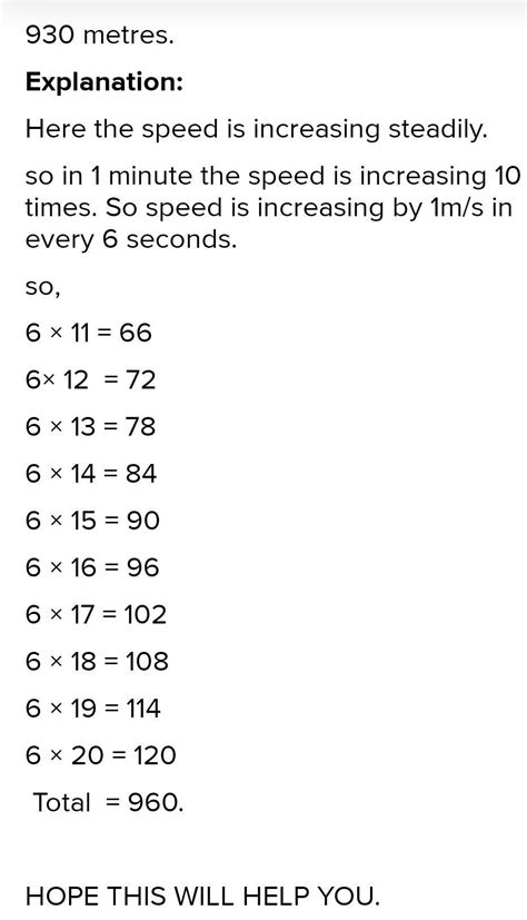 A train increases its speed steadily from 10m/s to 20m/s in one minute ...