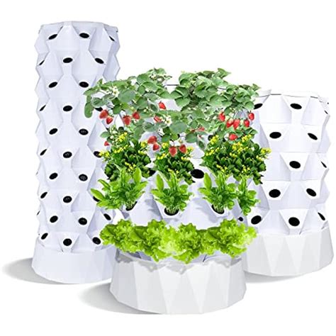 ZXMT 40 Pots Hydroponics Tower Aquaponics Grow India | Ubuy