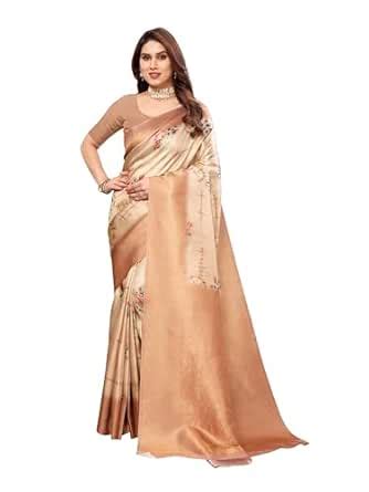 Buy Sidhidata Women's Kanjivaram Banarasi Softy Soft Silk Saree With ...