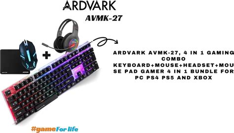 Amazon.in: Buy FRONTECH Dragon Warrior Gaming 4 in 1 Gaming Combo Set ...