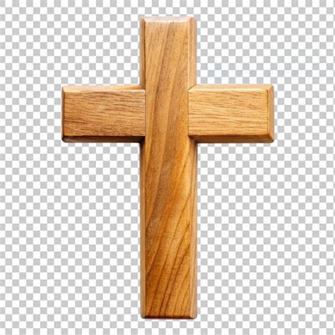 Premium PSD | Wooden cross on transparent background