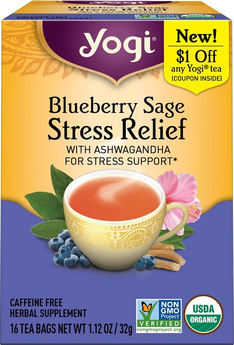 Amazon.com : Yogi Tea Herbal Stress Relief, Honey Lavender 16 ct ...