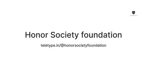 Honor Society foundation — Teletype
