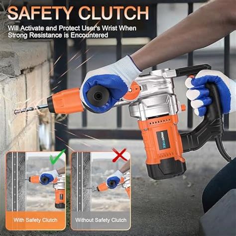 Protmex 1-1/4 Inch SDS-Plus 13 Amp Heavy Duty Rotary Hammer India | Ubuy