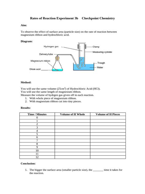 Image result for Reaction rate constant Reaction Rate Experiments