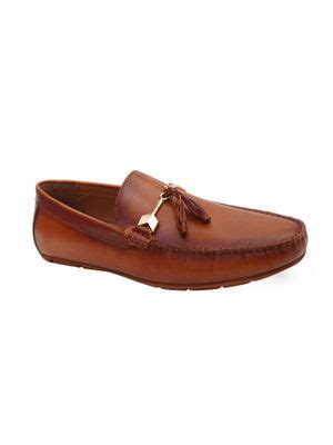 Buy Cobblerz Men Tan Solid Mocassins (EURO 39) Online