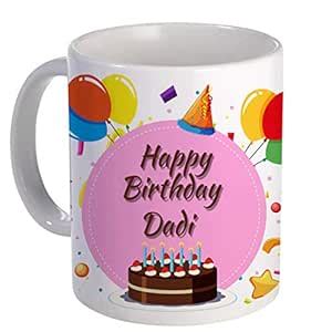 Buy COLORYARD White Ceramic Coffee Mug 1Pc for Birth Day Gift (Happy ...