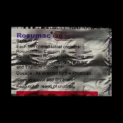 ROSUMAC 20MG TABLET 15'S Price, Uses, Side Effects & Substitutes | Medkart
