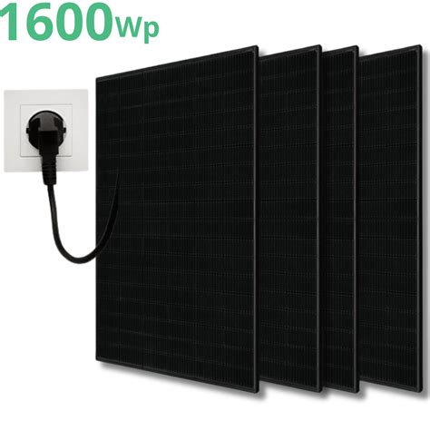 Plug and play PV panels - 4x400 full black PV panel + 2x600W inverter ...