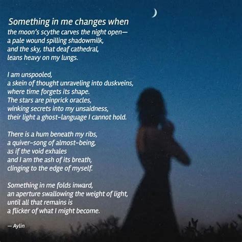 the moon’s scythe carves ... | Quotes & Writings by Sage | YourQuote