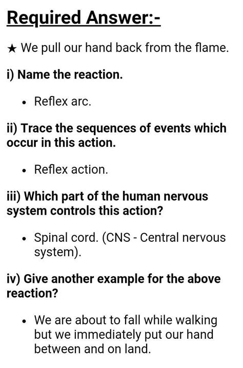 XVI. Answer the following questions:38. We pull our hand back from the ...