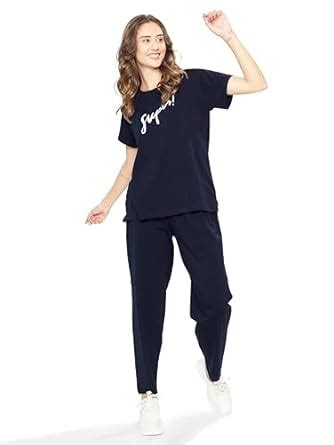 Buy WEET Printed Round Neck Half sleeves Co-ord set Tracksuit For Women ...