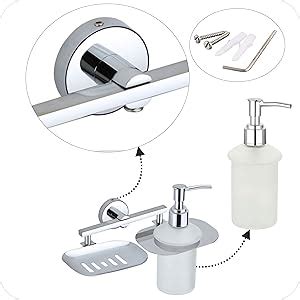 KANJAL Liquid soap Dispenser with soap case Holder for washbasin Liquid ...