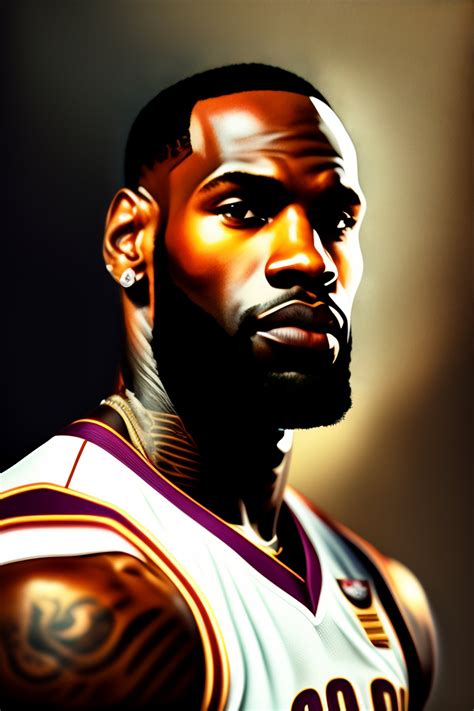 Lexica - Portrait of lebron james no beard