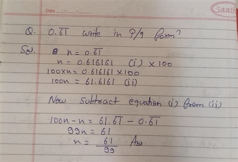 express 0.61 bar in p/q formstep by step - Brainly.in
