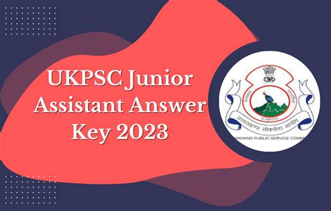 UKPSC Junior Assistant Answer Key 2023, Get Direct PDF Link