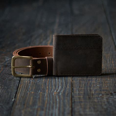Heritage Belt & Boston Wallet (Vintage Brown) – Craft & Glory