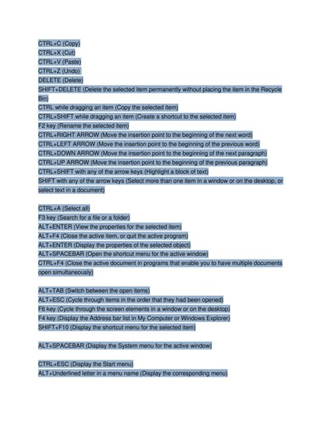 Image result for Computer Shortcuts PDF