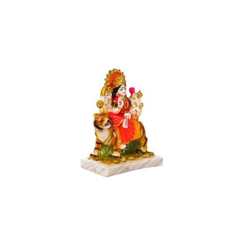 Buy Marble Goddess Maa Durga Devi Idol Statue Sherawali MATA Rani ...