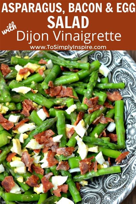 This Asparagus Bacon and Egg Salad with Dijon Vinaigrette is loaded ...