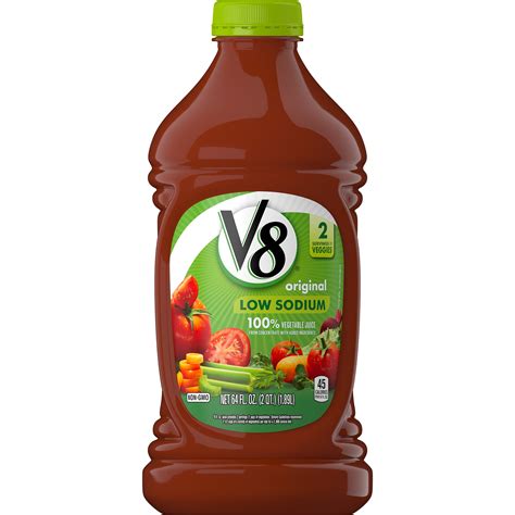 V8 Original Low Sodium Nutrition Facts | Besto Blog