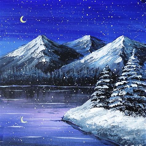 Image result for Easy Acrylic Winter Scene Tutorial