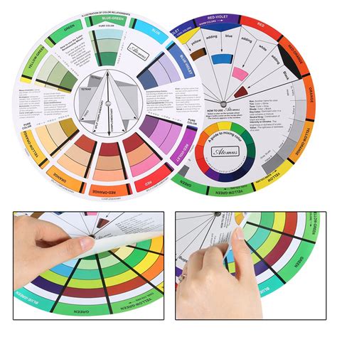 Buy 23.5cm Color Wheel, Creative Color Wheel Color Mixing Pocket Guide ...