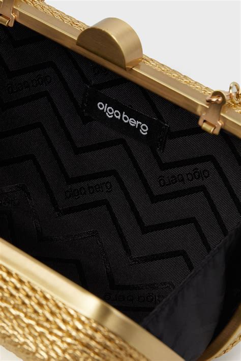 Gold Martina Coiled Rope Clutch | Olga Berg