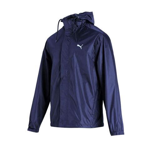 Puma Men’s Basic Regular Fit Rain Jacket - Navy – Bhaseen Sports Pvt. Ltd.
