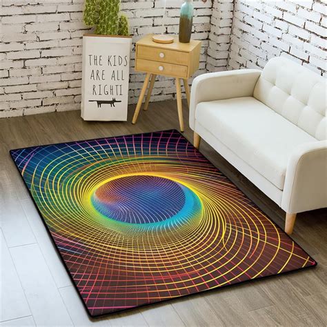 3D Optical n Living Room Carpet Bedroom Living Room Anti-slip Floor Rug ...