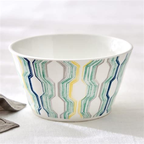 Buy Corsica Mandarin Set of 3 Bone China Printed Serving Bowls - 470ml ...