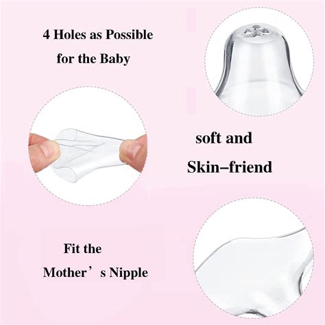 Silicone Nipple Shields for Breastfeeding - 12Pcs Set for Flat and Shy Nipples - Soft Silica Gel ...