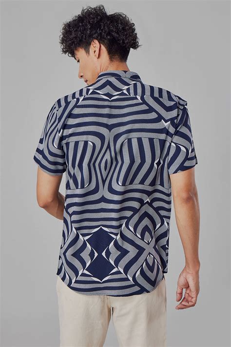 Buy Men's Hawang Navy Shirt Online | SNITCH