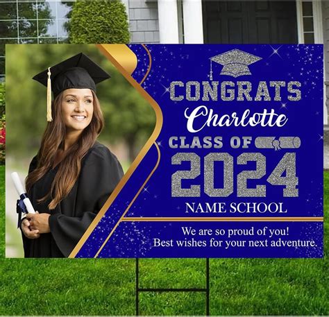 TNAGifts Personalized Graduation Yard Sign 2024 With Photo, India | Ubuy