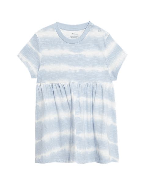 Buy Pure Cotton Tie Dye Jersey Dress (0-3 Yrs) at Marks & Spencer