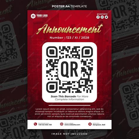 Announcement or notification advertisement poster a4 or banner template ...