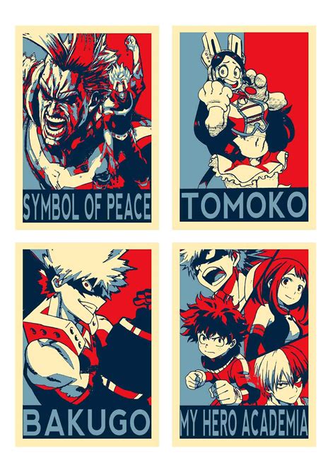 Buy Wall Art My Hero Academia Propaganda Tomoko All Might Symbol Bakugo ...