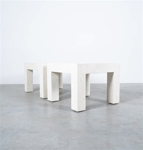 White Marble Tiles Side Tables, France, circa 1970 – DERIVE