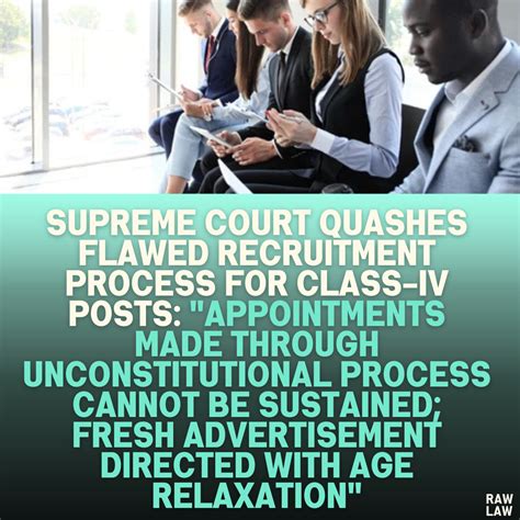 Supreme Court Quashes Flawed Recruitment Process for Class-IV Posts ...