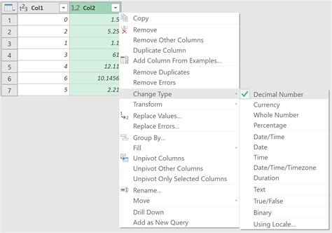 Image result for Power Query Types List