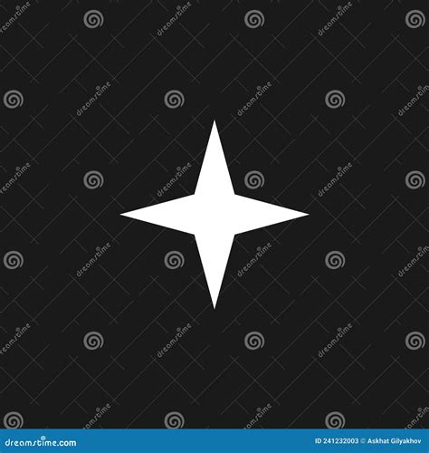 Retrowave Aesthetics Four Pointed Star. Synthwave Black And White Four ...