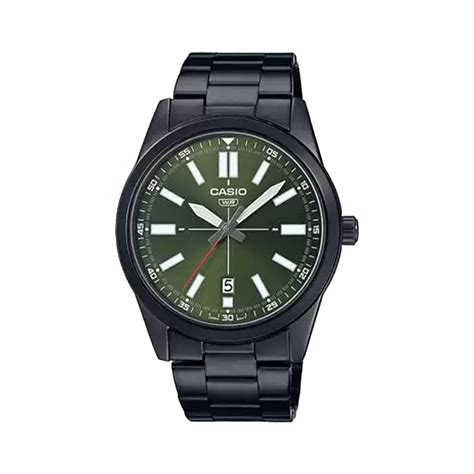 Casio Mens Green Dial Stainless Steel Analogue Watch - A1942 – The ...