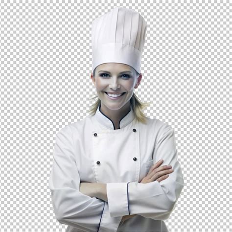 Female chef isolated on transparent background | Premium AI-generated PSD