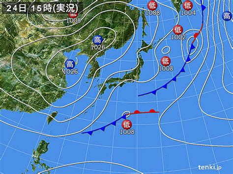 過去の実況天気図(2022年10月24日) - 日本気象協会 tenki.jp