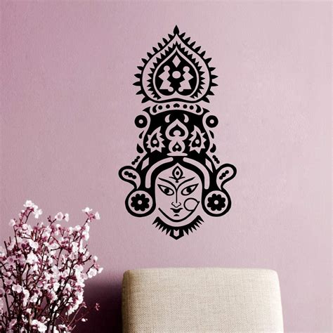 VCREATE DECOR Durga Maa Wall Sticker & Decal (PVC Vinyl,Size-58 Cm X 58 ...