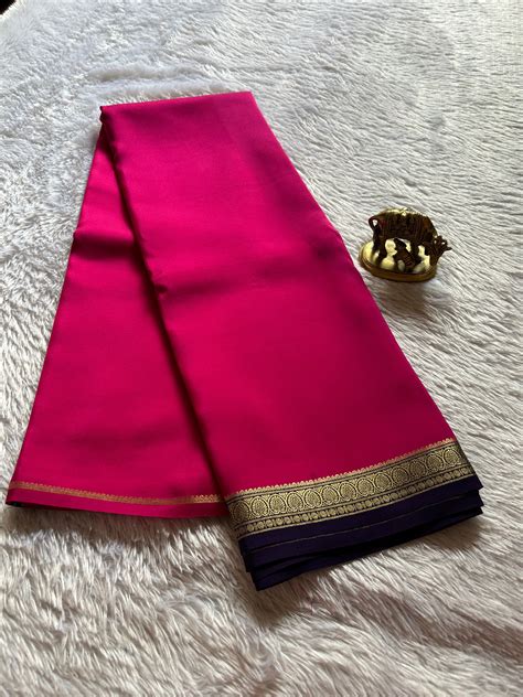 Revathi (2D) : Pink-navy blue – Nalmè Saree Studio