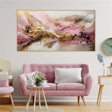 DEKORSTATION Abstract Background Pink and Gold Colorful Floating Frame ...