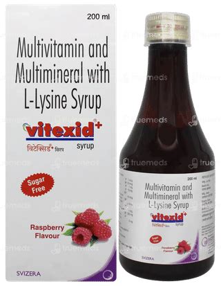 Vitexid Plus Sf Raspberry Syrup 200 Ml - Uses, Side Effects, Dosage ...